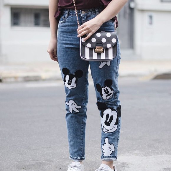 Zara Mickey Mouse Disney Jeans US 2 - Picture 11 of 12